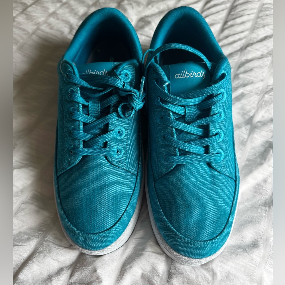 ALLBIRDS Canvas Pacer men’s 9 thrive Teal Shoes   Sneakers New No Box